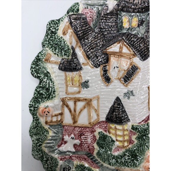 Fitz and Floyd Candy Dish 1993 Omnibus Halloween Plate VTG Collectible - Picture 3 of 9